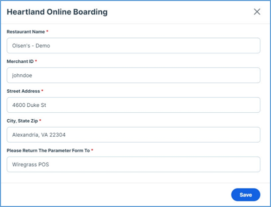Admin Console — Online Boarding Panel