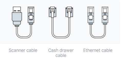Optional ELO accessories — scanner and cash drawer