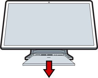 Removing port cover on cashier-facing side of POS terminal