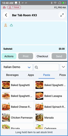 Handheld menu cards — Normal size, two per row