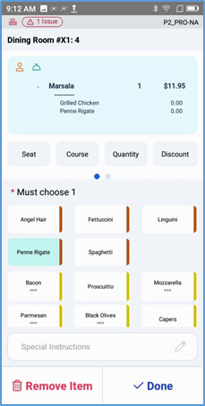 Handheld Modifiers — selected modifier highlighted in green