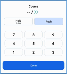Handheld Item Actions — Rush status applied to item