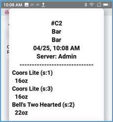 Handheld Reprint — printer selection and Preview option