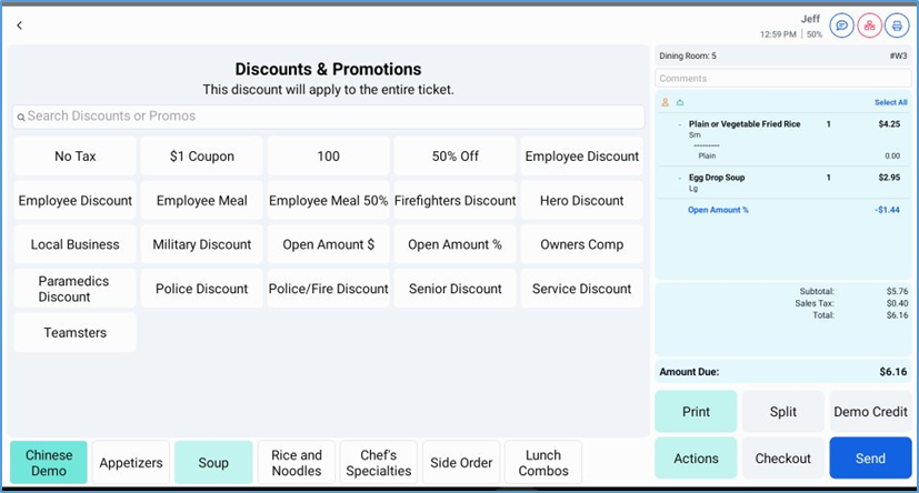 NextGen Discounts and Promotions — available discount options