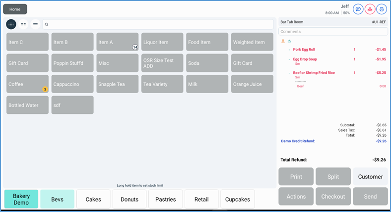NextGen refunded ticket displayed with red text and status